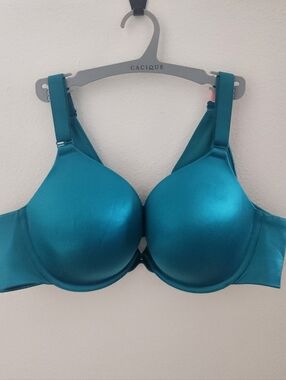 Cacique Teal Smooth Molded Boost Plunge T-Shirt Bra 46B